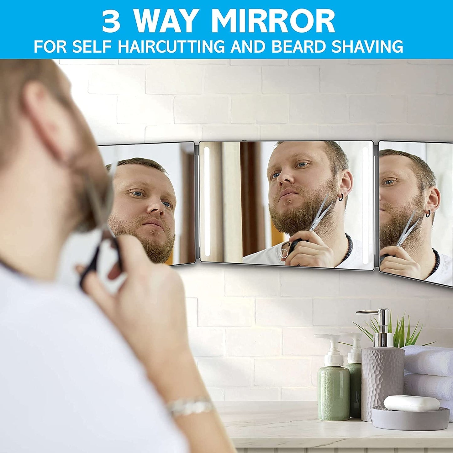 3 WAY SELF CUT MIRROR