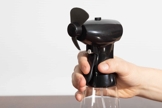 Water Spray Mist Fan - Portable Water Bottle Handheld Cool Fan, Battery Operated Personal Fine Mist Fan