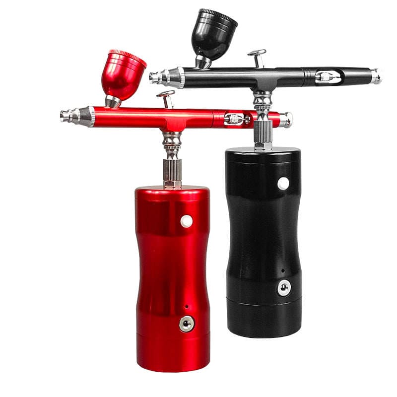 Airbrush Set with Compressor for Barber Lineup, Makeup, Model, Nail, with Cleaning Tool
