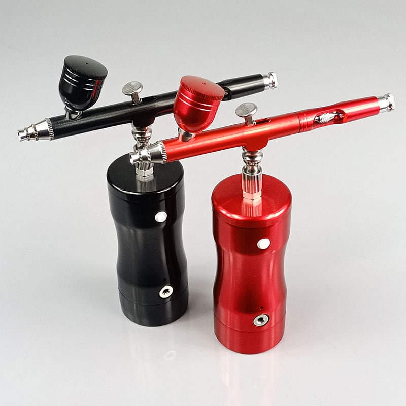 Airbrush Set with Compressor for Barber Lineup, Makeup, Model, Nail, with Cleaning Tool