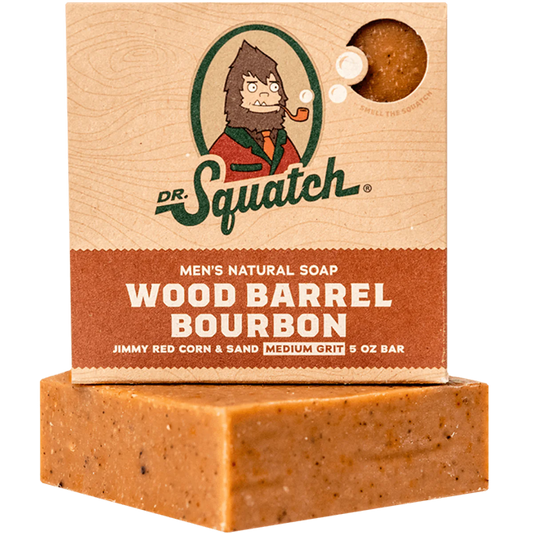 Dr Squatch WOOD BARREL BOURBON, 5oz Bar Soap