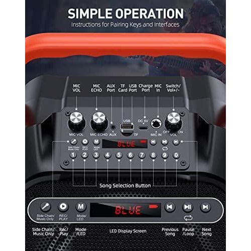 MOYLEAF BLUETOOTH SPEAKER & KARAOKE MACHINE