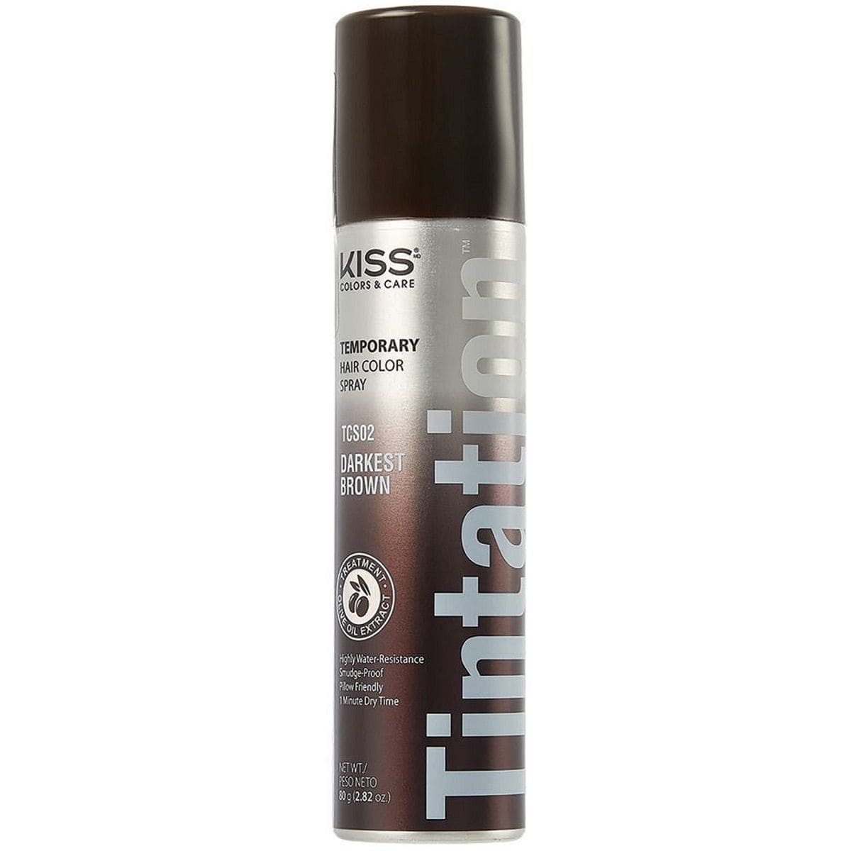 Kiss Tintation Temporary Color Spray Black 2.82 Ounce