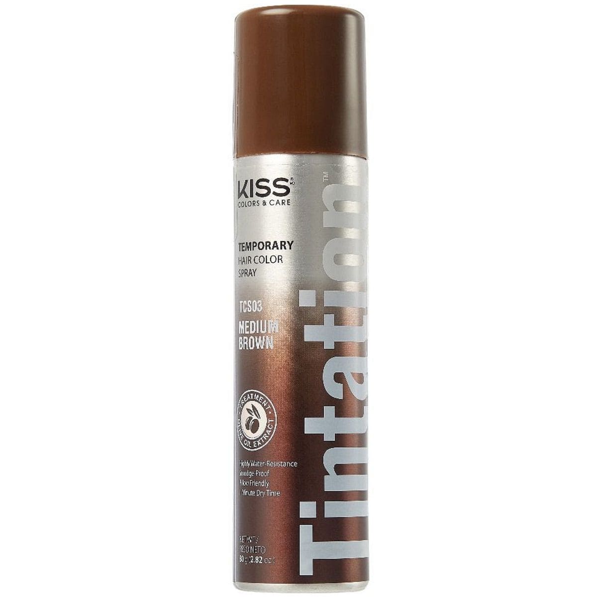 Kiss Tintation Temporary Color Spray Black 2.82 Ounce