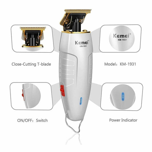 Kemei Hair Trimmer Baldheaded Hair Beard Clipper Cordless Grooming Kits KM-1931