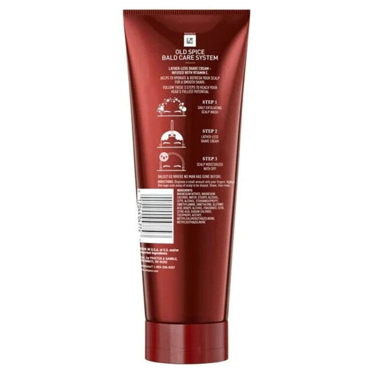 Old Spice Men's Bald Care System Lather-less Shave Cream with Vitamin E, 10.9 fl oz