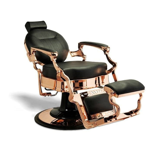 McKinley Barber Chair (Black/Rose Gold) by Berkeley