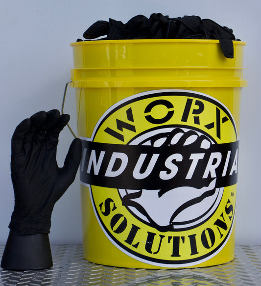 100 pcs. Nitrile Black Durable Barber Gloves Powder Latex-Free S/M/L