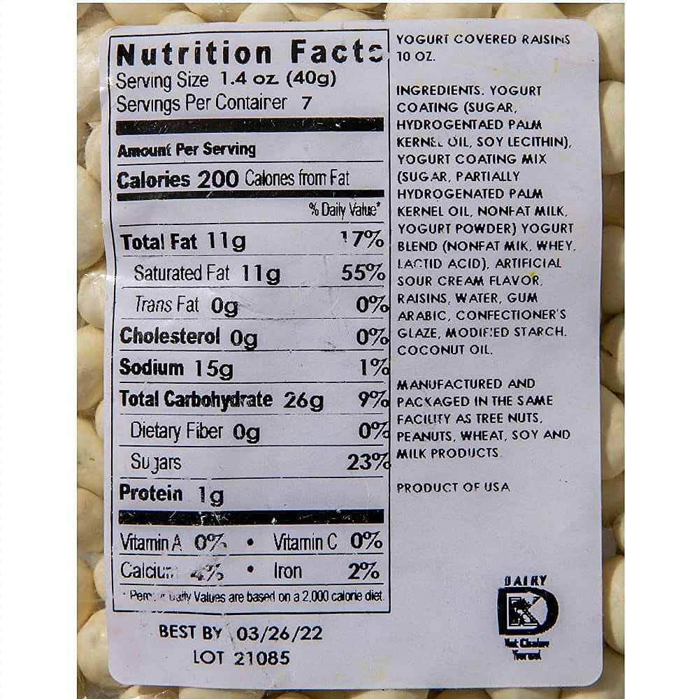 Goldy Snax Yogurt Covered Raisins Mini Snack Pack 10 oz