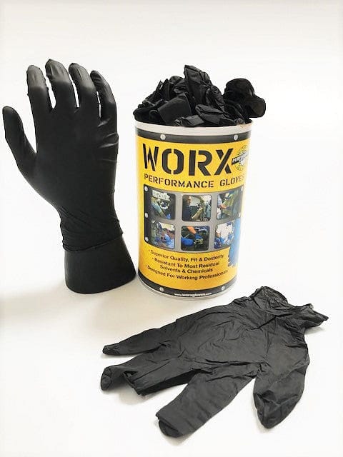 100 pcs. Nitrile Black Durable Barber Gloves Powder Latex-Free S/M/L