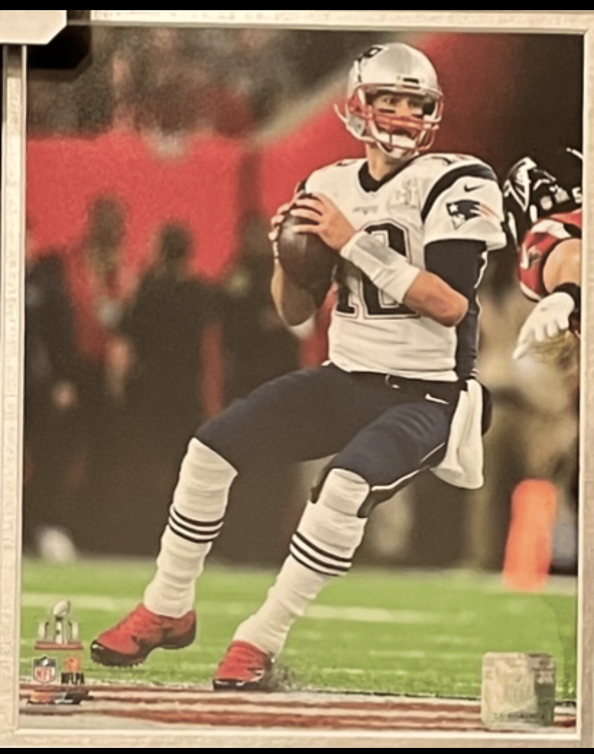 Tom Brady & Mac Jones - Passing the Torch action shots Frame 18”x22”