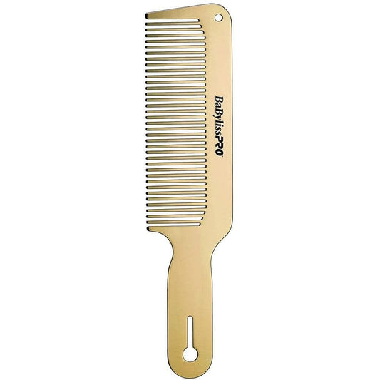 BaBylissPRO Barberology MetalFX Comb Set Cutting Metal Comb Stainless Steel Gold Colored - Goldy TV
