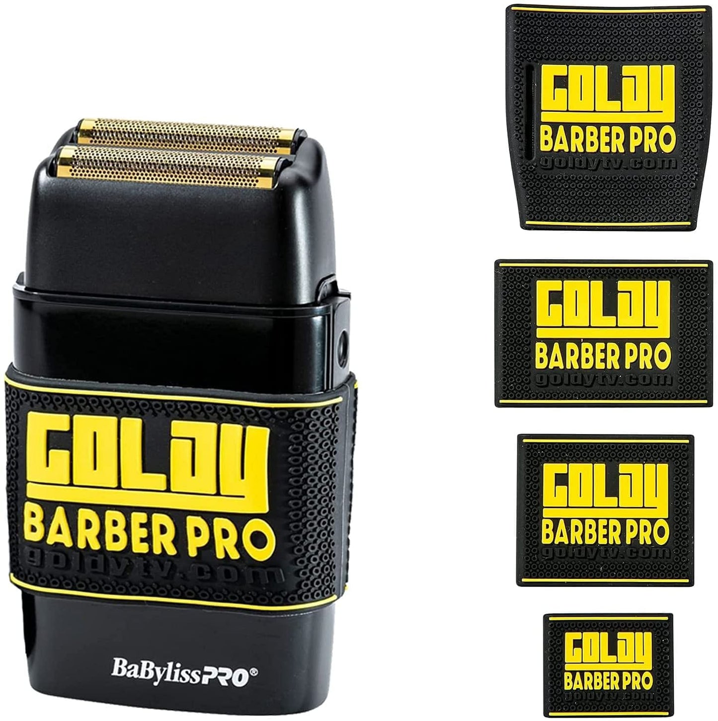 Goldy Professional Barber Clipper Grip 4 PCS, Grip Bands, Non Slip and Heat Resistant Clipper Bands ( Black/Yellow )