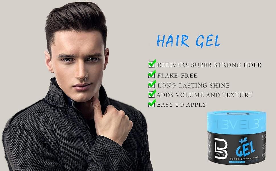 Level 3 Hair Gel Super Strong Hold Flake Free Long Lasting Shine 1000 ml - Goldy TV