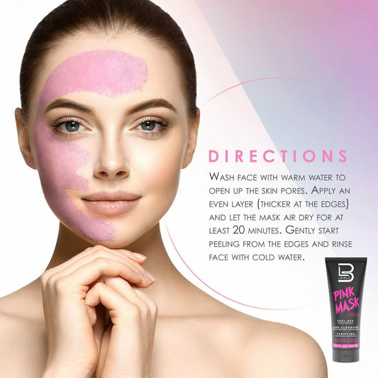 Level 3 Peel Off Pink Facial Mask Deep Cleansing Black Head Removal For Acne and Pimples 250ml - Goldy TV