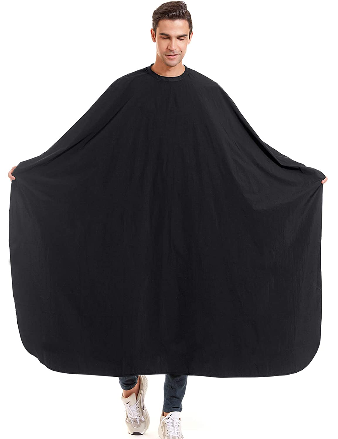 Silicon Neck Barber Cape Black/White