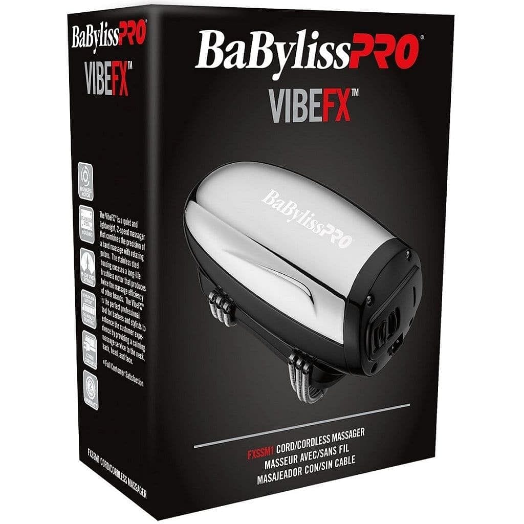 BaByliss Pro VibeFX Cord / Cordless Massager, Silver #FXSSM1 - Goldy TV