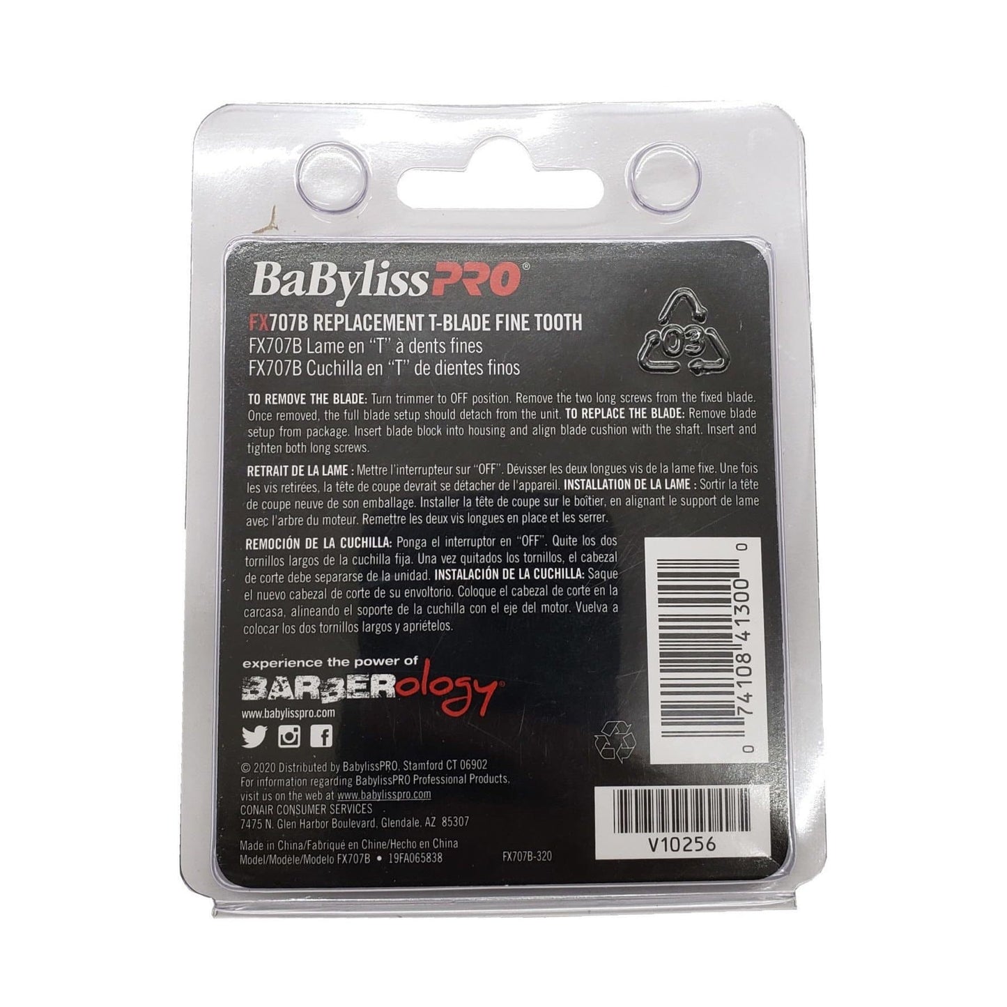 #FX707B2-BaByliss Pro Graphite Deep Tooth Replacement T-Blade Fits All FX787 Models - Goldy TV