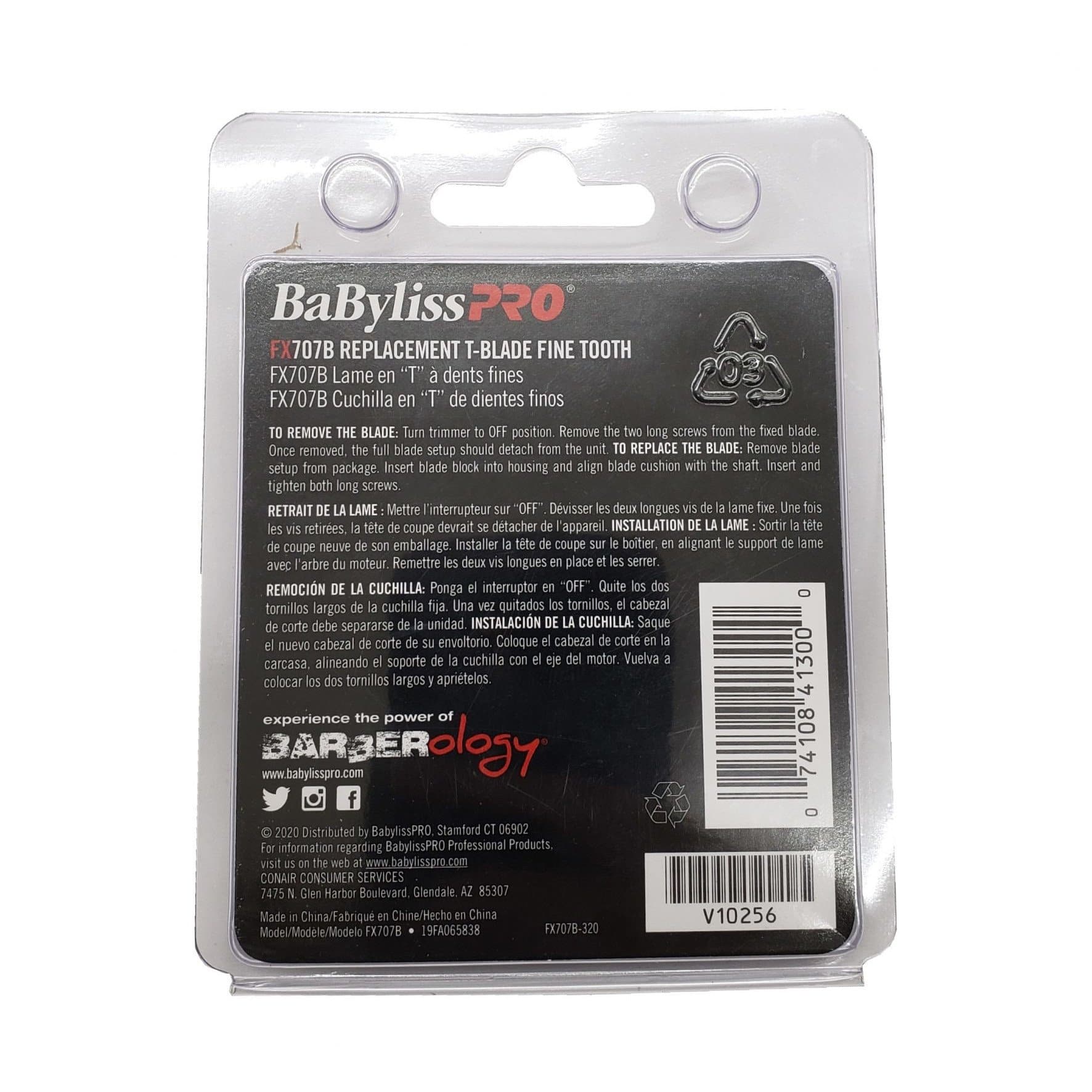 #FX707B2-BaByliss Pro Graphite Deep Tooth Replacement T-Blade Fits All FX787 Models - Goldy TV