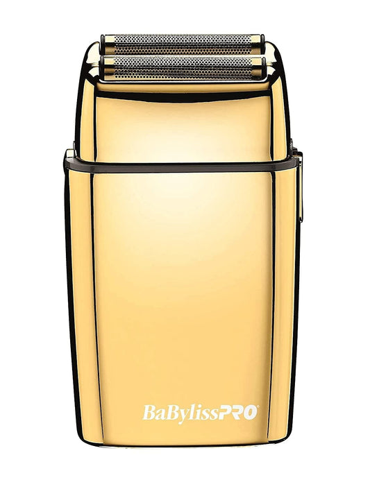 BaByliss Pro FOILFX02 Cordless Metal Double Foil Gold Shaver #FXFS2G (Dual Voltage) - Goldy TV