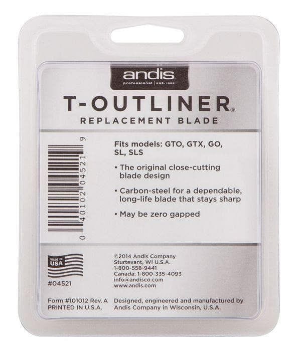 Andis T-Outliner Replacement Blade Fits Model GTO, GTX, GO #04521 - Goldy TV