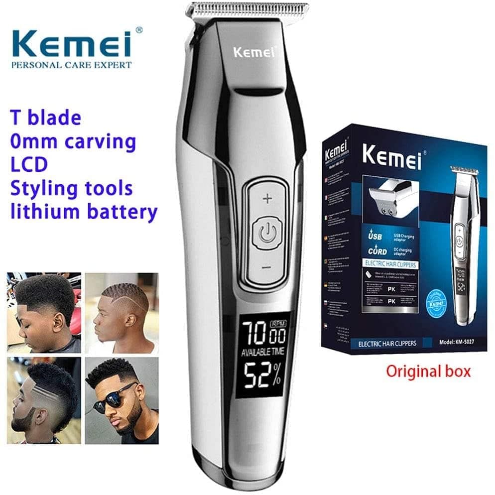 Kemei 1949 Trimmer Professional Hair Clippers for Men Zero Gap Electric  Cordless Beard/Hair Trimmer Rechargeable T-Blade Haircut Machine for  Stylists