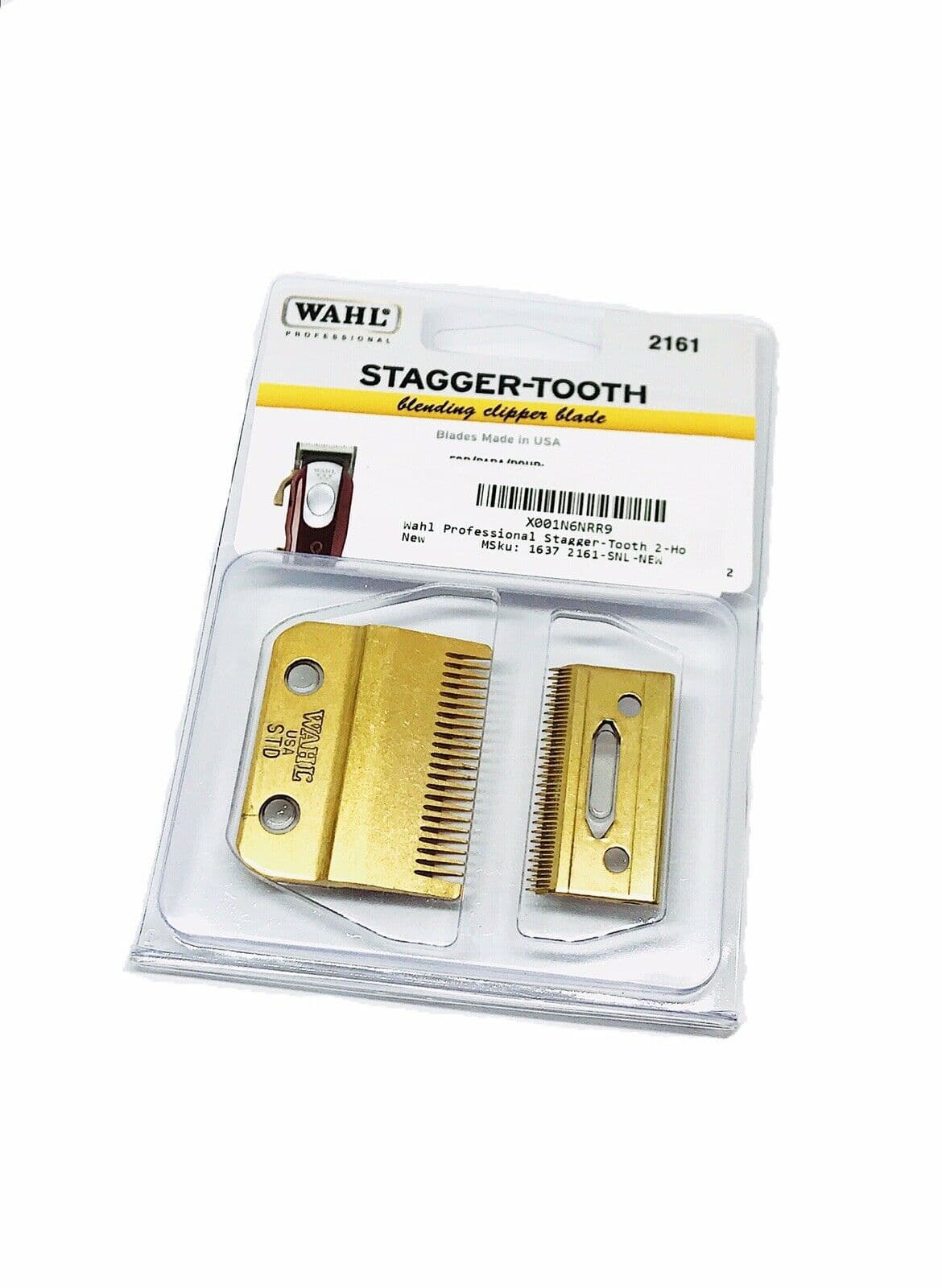Wahl Stagger-Tooth 2-Hole Clipper Blade for Cordless Magic Clip, Gold - Goldy TV