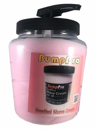 Bump Pro Brushless Shave Cream with Menthol #3B07132, 32 oz. - Barber Supply Near Me