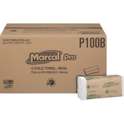 MARCAL RECYCLED CENTER FOLD PAPER TOWELS- #MA-P100B