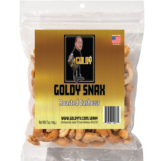 Goldy TV Roasted Cashew Snack 7 oz, Made With Simple Ingredients Crispy Nutrients Cashew