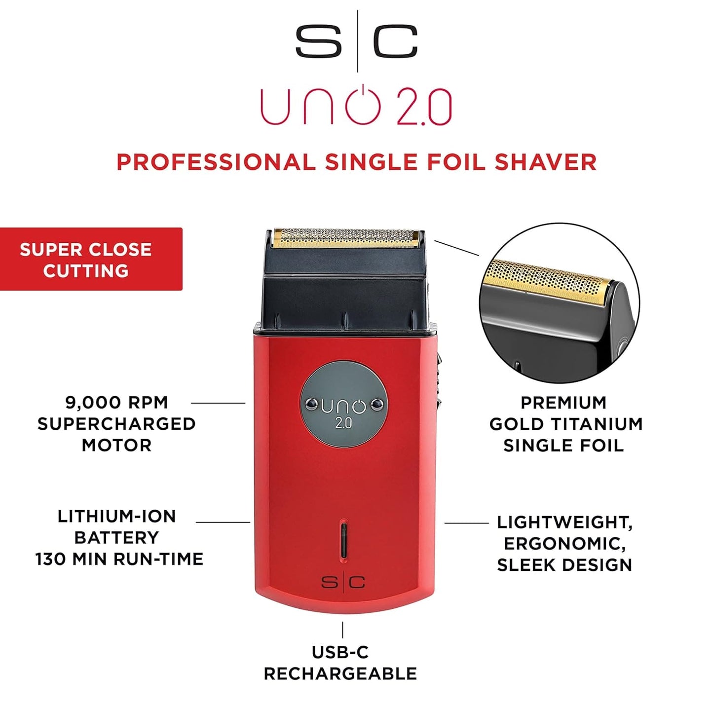 STYLECRAFT UNO SHAVER 2.0 RED