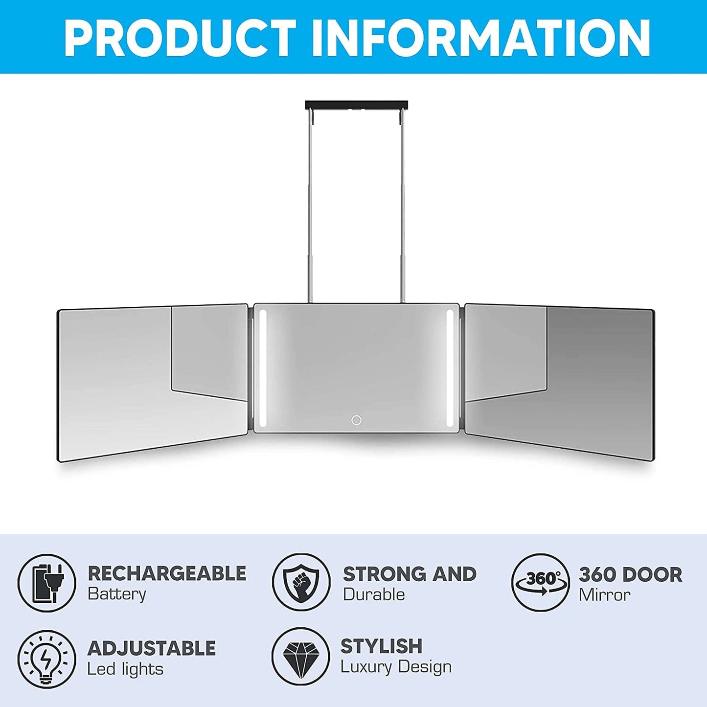 3 WAY SELF CUT MIRROR