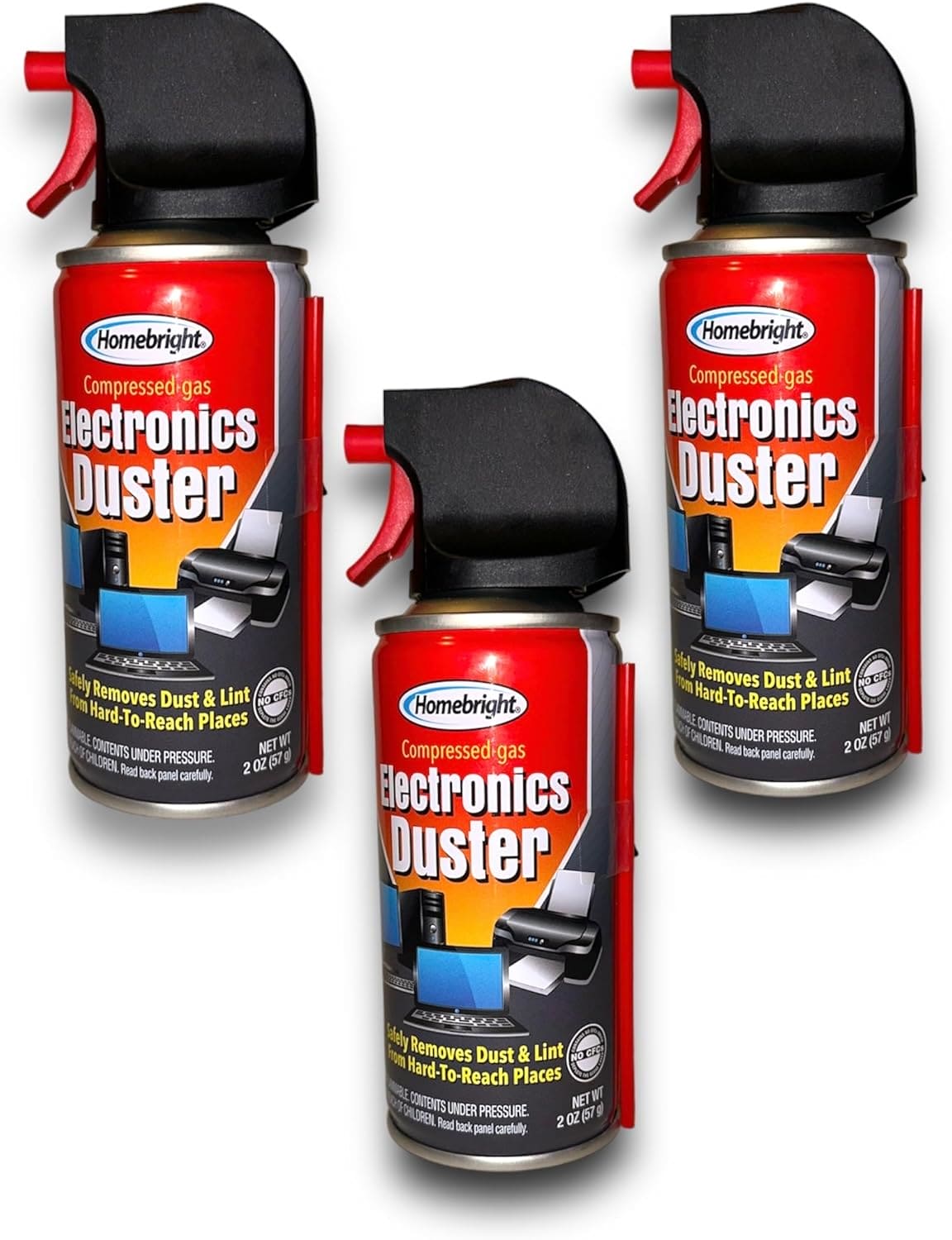 Homebright Compressed-gas Electronics Duster Safely Removes Dust & Lint