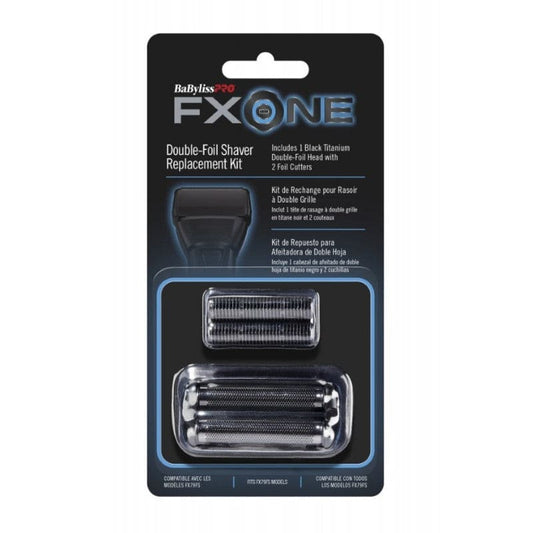 BabylissPro FXONE BLACKFX Double-Foil shaver Cutter & Foil Replacement #FX79RF2MB Black