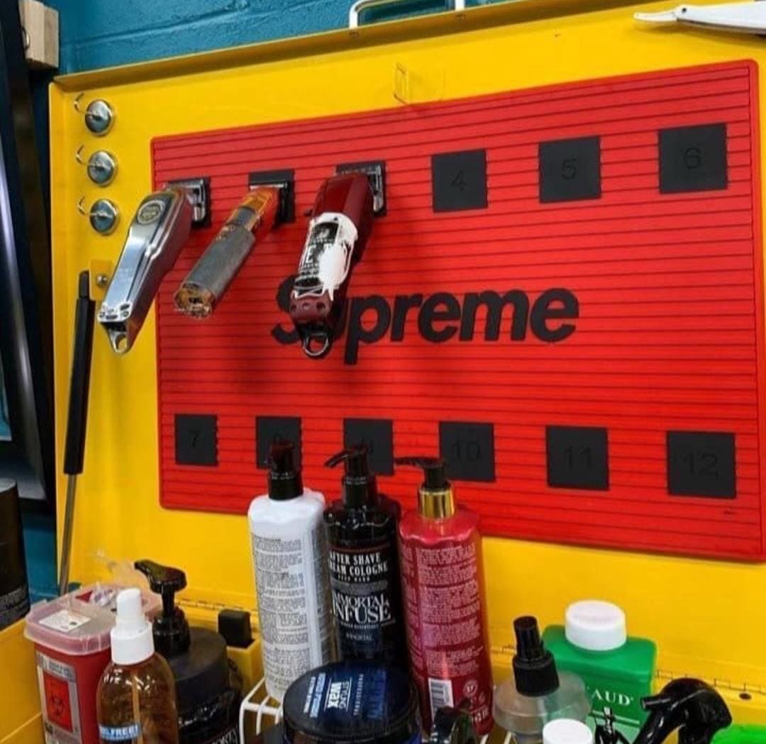 Supreme Barber Mat Red- Large with 12 Magnets