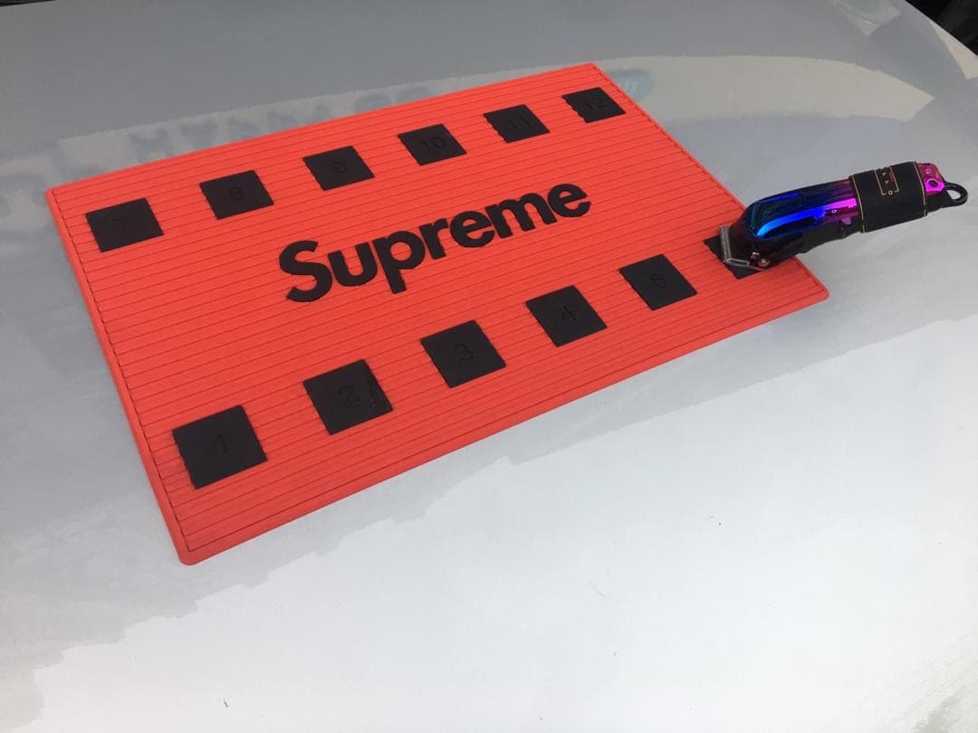 Supreme Barber Mat Red- Large with 12 Magnets