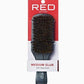 BOR10-RED BY KISS 100% BOAR MEDIUM BRISTLE PALM BRUSH