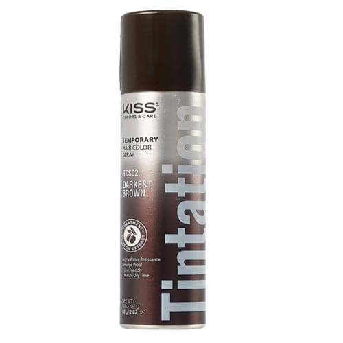 Kiss Tintation Temporary Color Spray Darkest Brown 6.0 oz