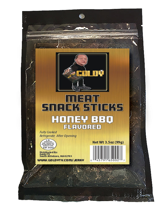 Goldy TV Meat Snack Sticks – Honey BBQ Flavored (3.5oz)