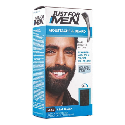 Just For Men Mustache & Beard Real Black M-55 Brush-In Color Gel