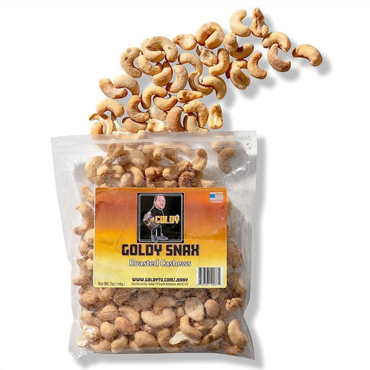 Goldy TV Roasted Cashew Snack 7oz, Made With Simple Ingredients Crispy Nutrients Cashew