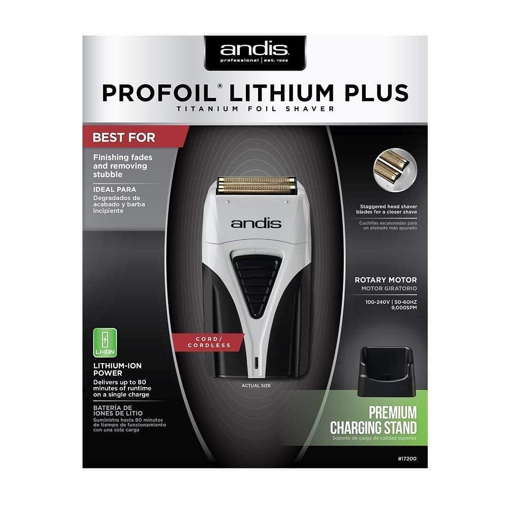 Andis ProFoil Lithium Plus Titanium Foil Shaver #17200 (Dual Voltage) - Goldy TV