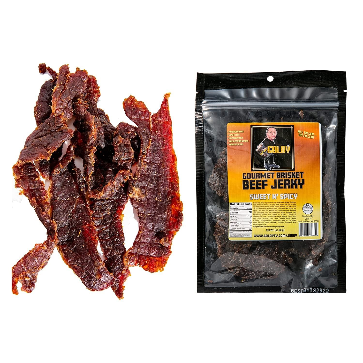 Sweet And Spicy Brisket Beef Jerky Goldy Tv 9959