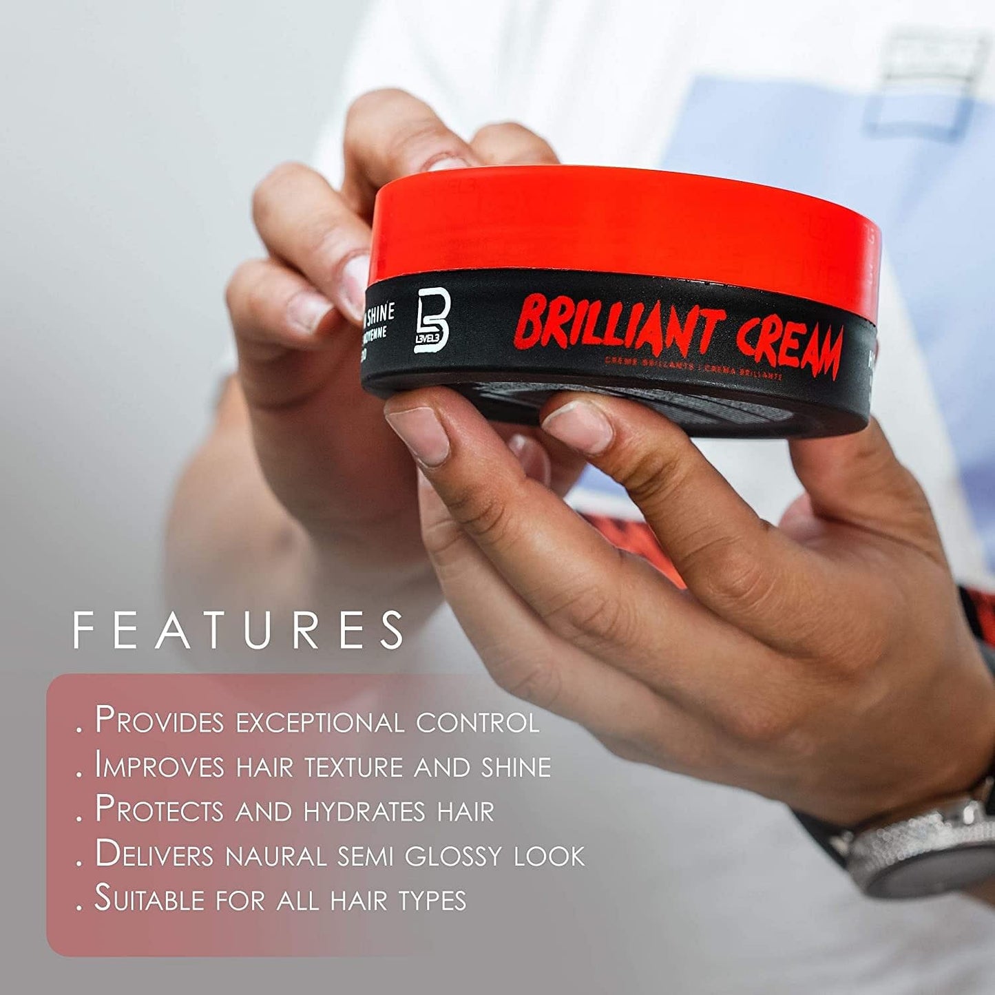 Level 3 Brilliant Cream Improves Hair Texture and Shine Hydrates your Hair 150 ML - Goldy TV