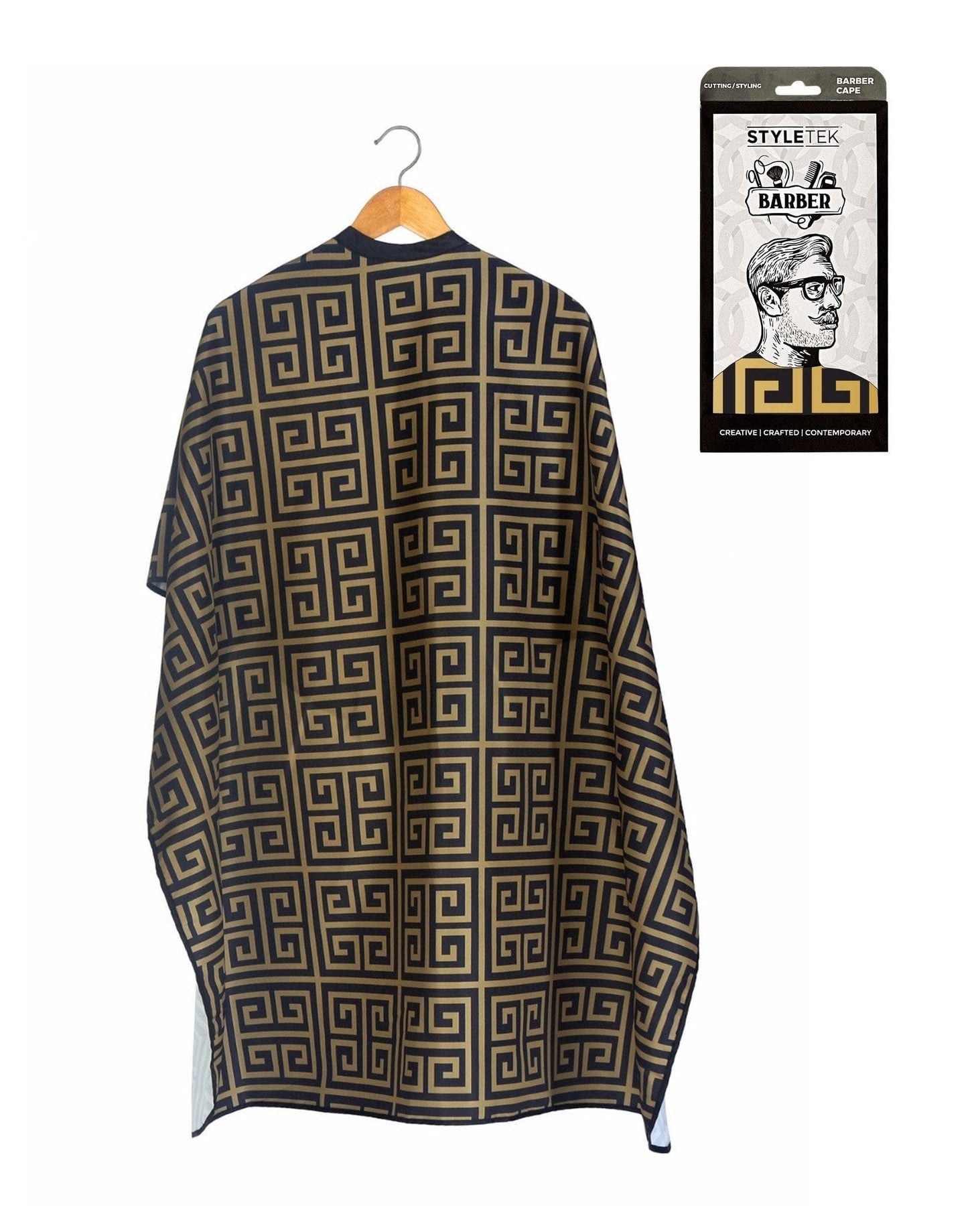 BLACK AND GOLD MILAN BARBER CAPE #STBC15