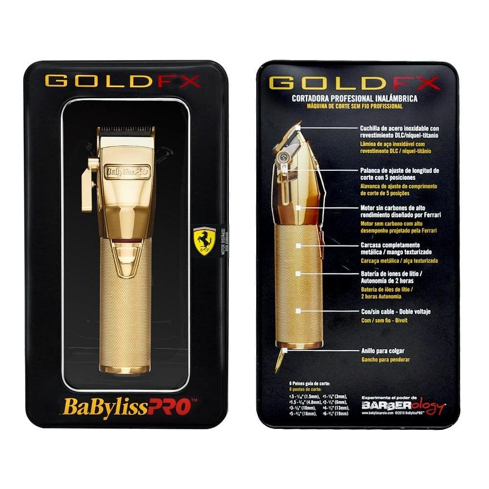 BaByliss Pro GOLDFX Metal Lithium Clipper #FX870G (Dual Voltage) - Goldy TV