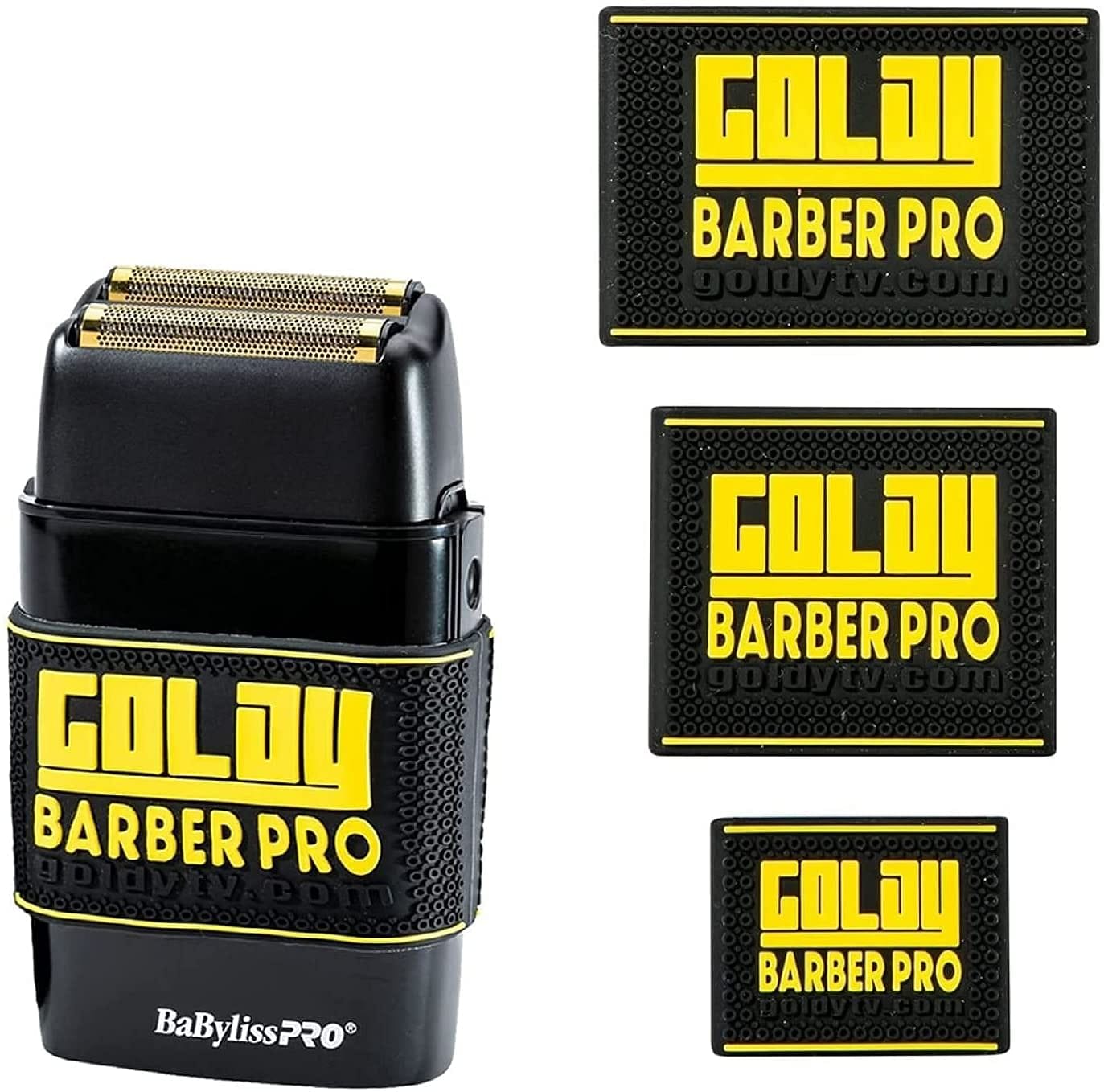 Goldy Professional Barber Clipper Grip 3 PCS, Grip Bands, Non Slip and Heat Resistant Clipper Bands ( Black/Yellow )