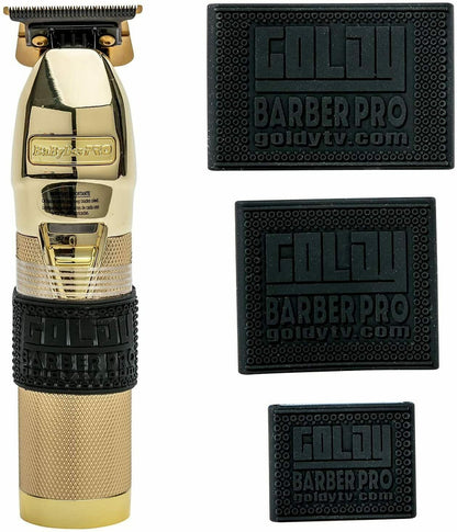 Goldy Professional Barber Clipper Grip 3 PCS, Grip Bands, Non Slip and Heat Resistant Clipper Bands ( Black/Yellow )