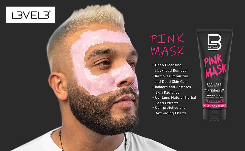 Level 3 Peel Off Pink Facial Mask Deep Cleansing Black Head Removal For Acne and Pimples 250ml - Goldy TV