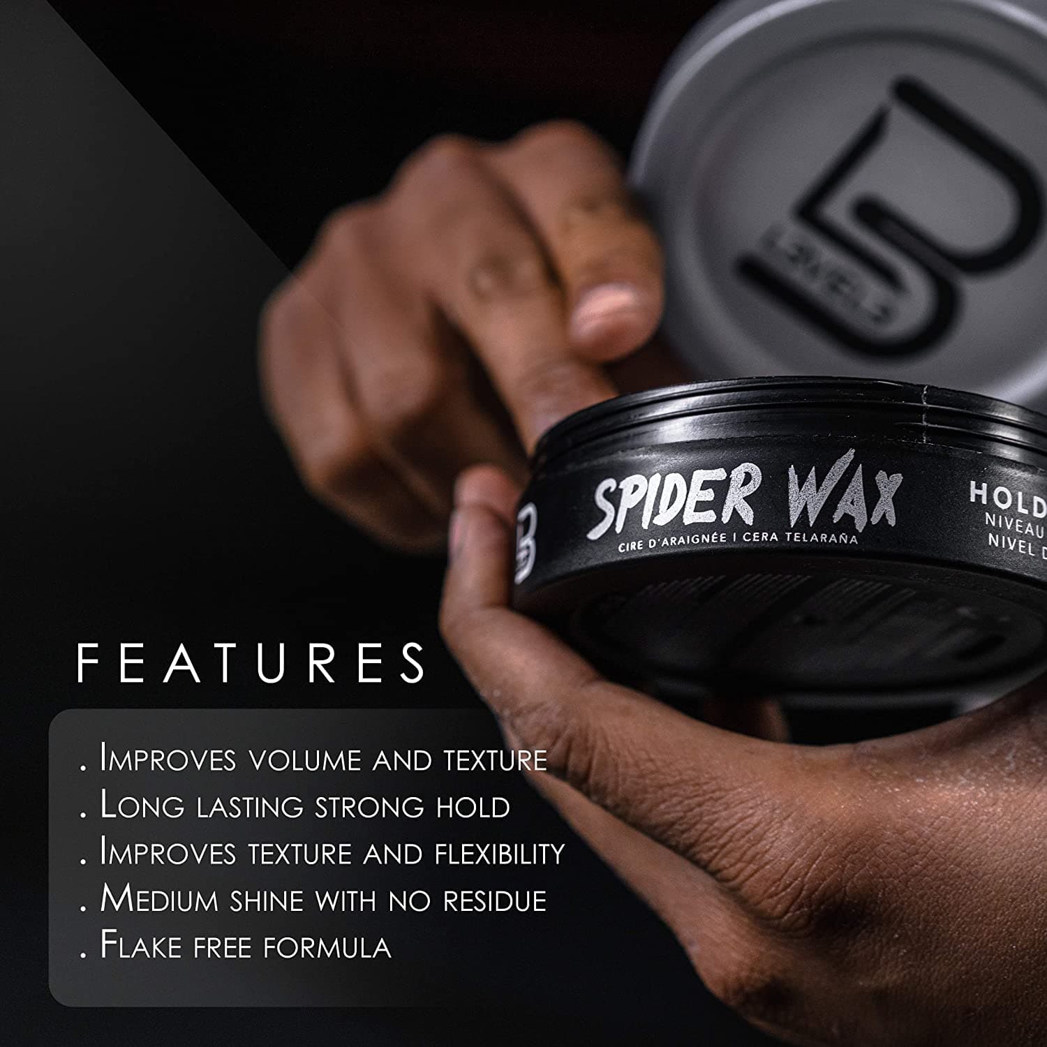 Level 3 Spider Wax - Long Lasting and Strong Hold L3 - Improve your Hair Volume and Texture Size: 150 ml - Goldy TV